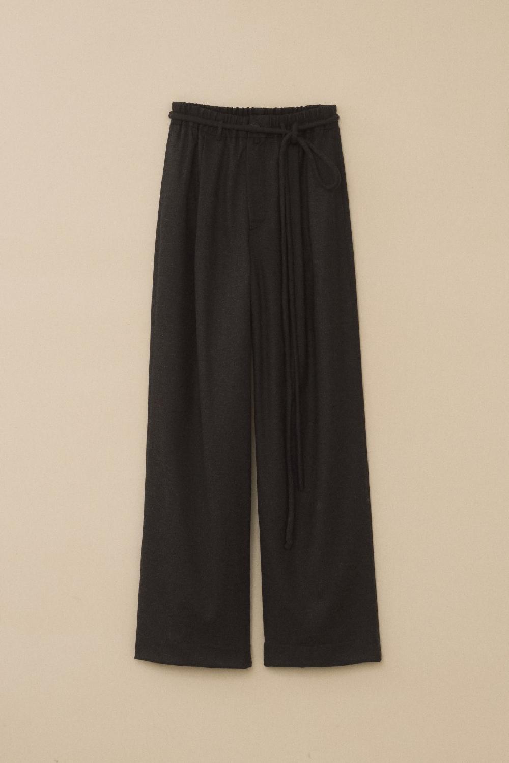 lauren manoogian LACE TROUSER CHARCOAL