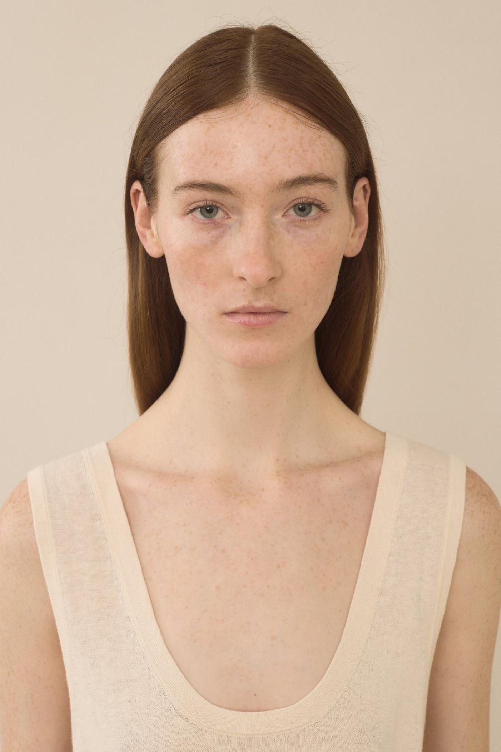 Lauren Manoogian LACED TANK IVORY