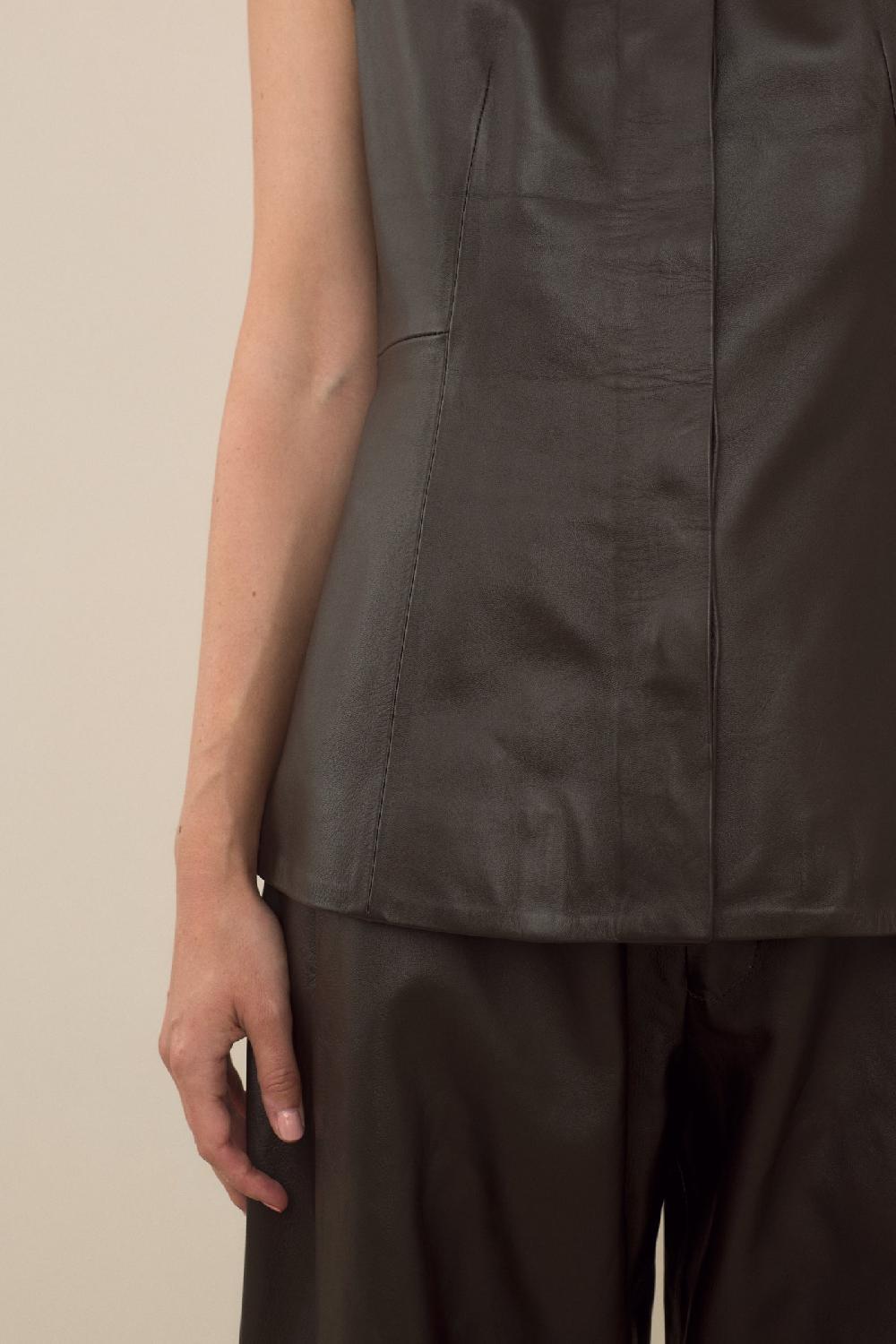 Lauren Manoogian LEATHER BODICE ESPRESSO
