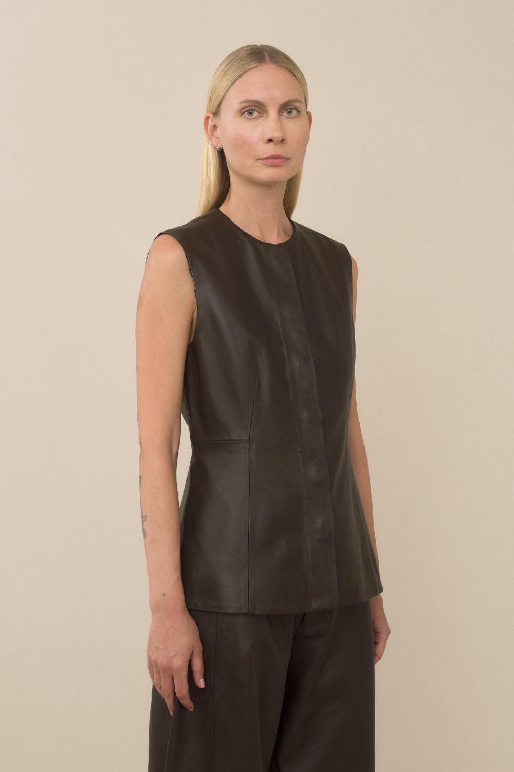 Lauren Manoogian LEATHER BODICE ESPRESSO