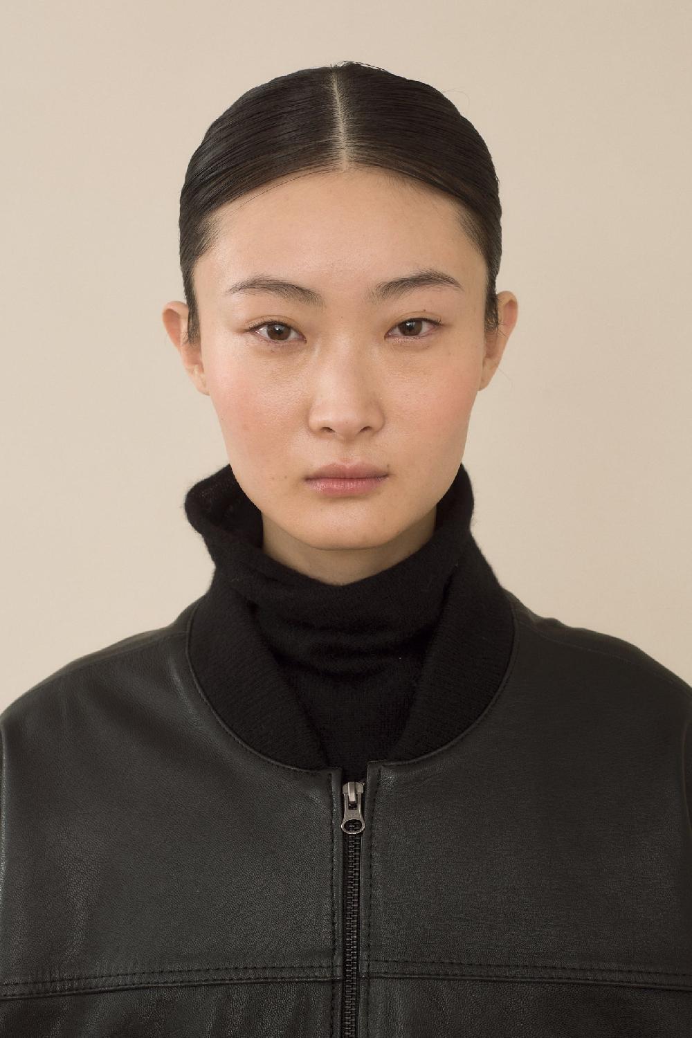 Lauren Manoogian LEATHER BOMBER BLACK