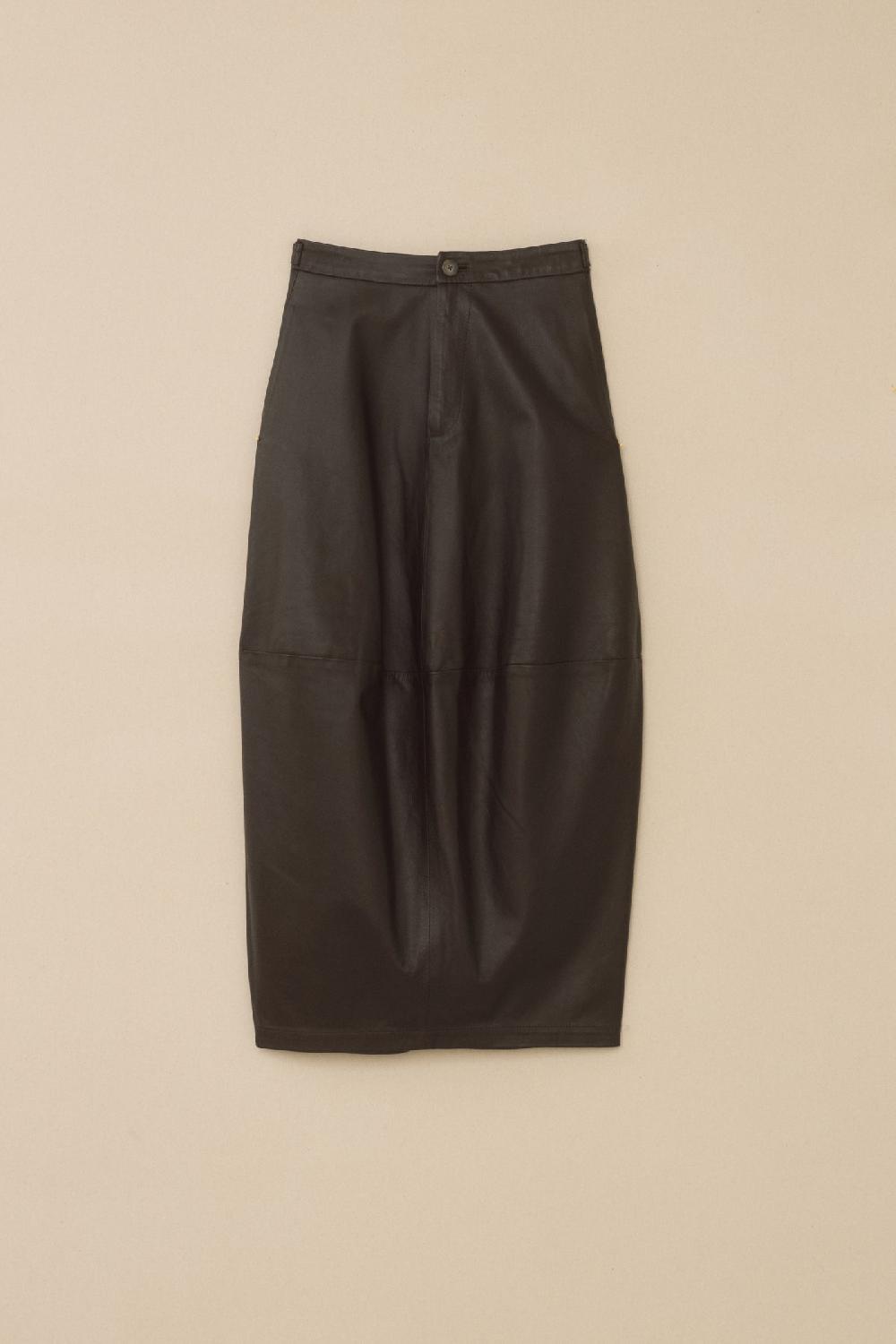 lauren manoogian LEATHER SKIRT ESPRESSO