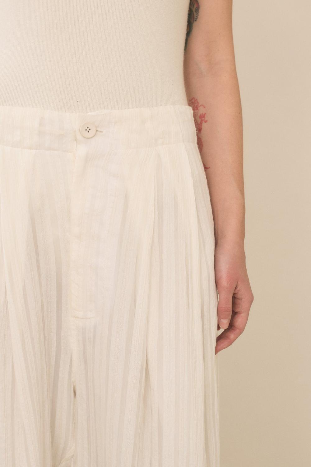 Lauren Manoogian LINES TROUSER WHITE