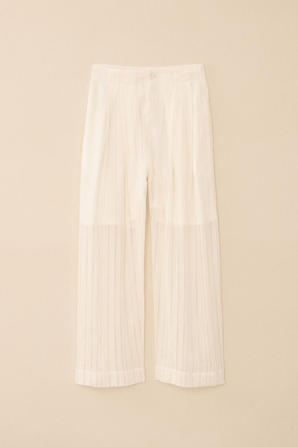 lauren manoogian LINES TROUSER WHITE
