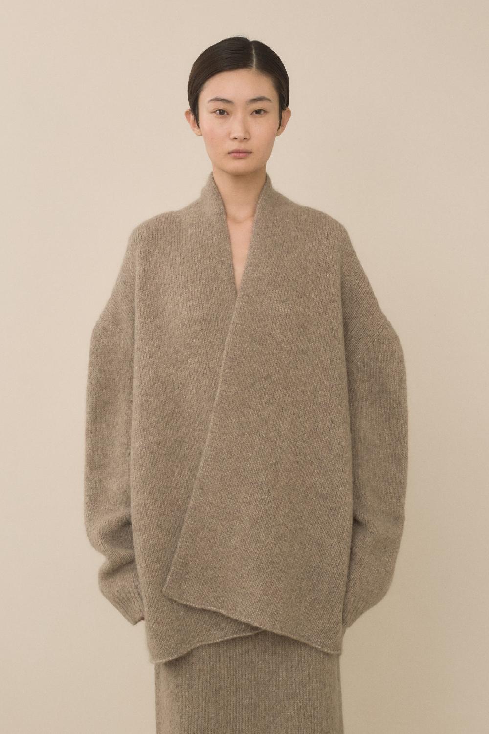 lauren manoogian LOFT SHAWL CARDIGAN ASH