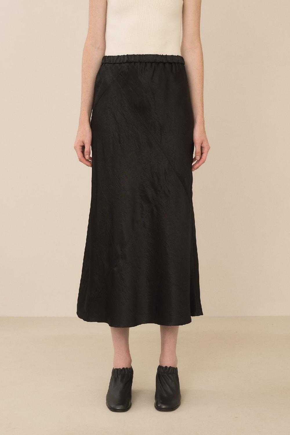 Lauren Manoogian LUSTER BIAS SKIRT BLACK