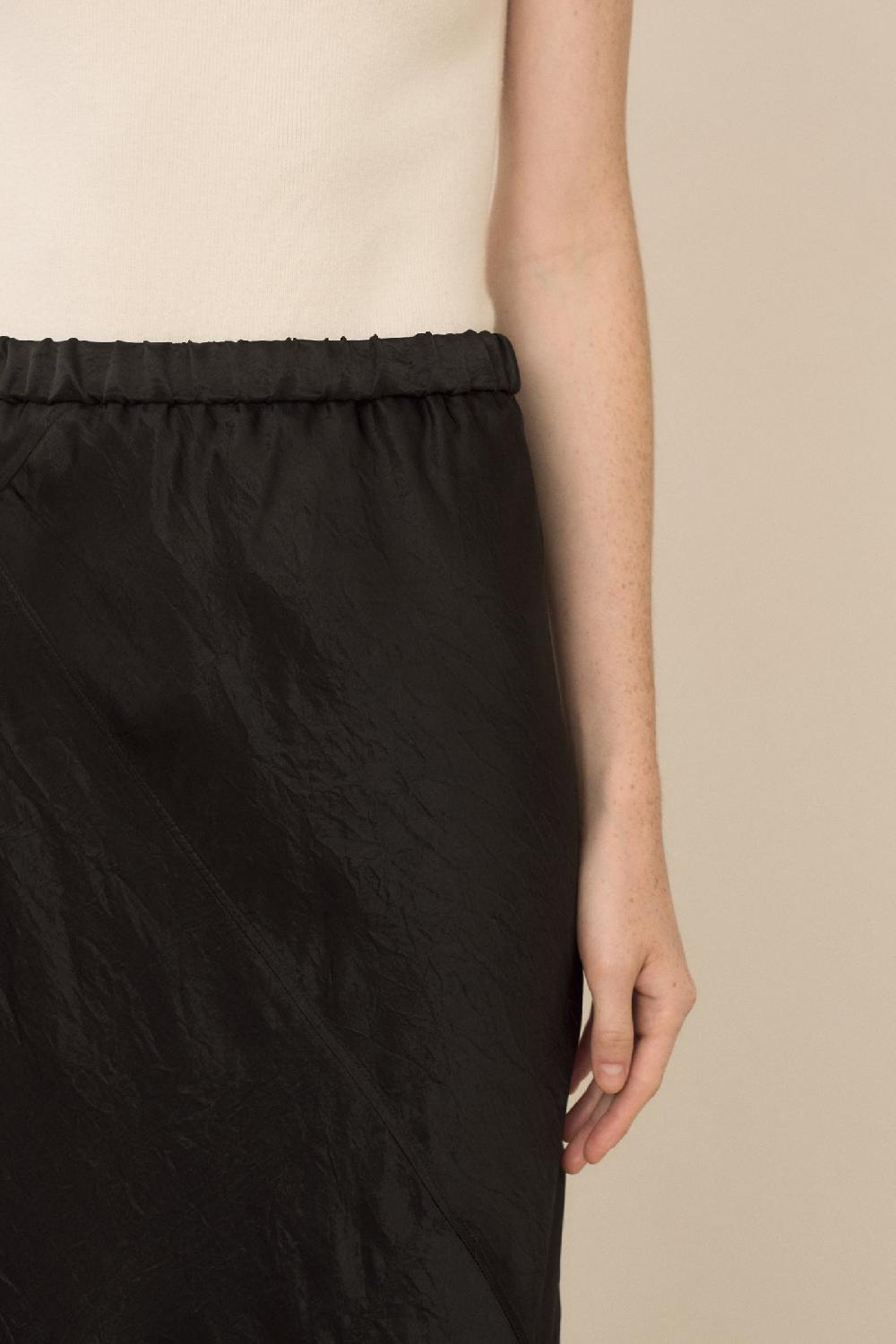 Lauren Manoogian LUSTER BIAS SKIRT BLACK