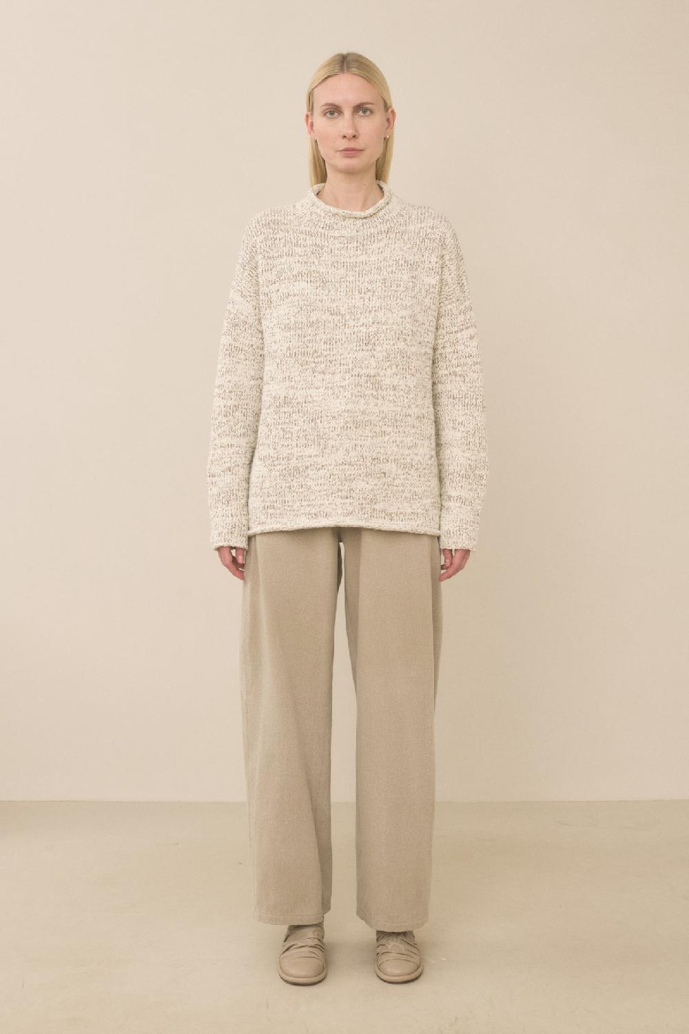 Lauren Manoogian MARL ROLLNECK RAW WHITE MARL