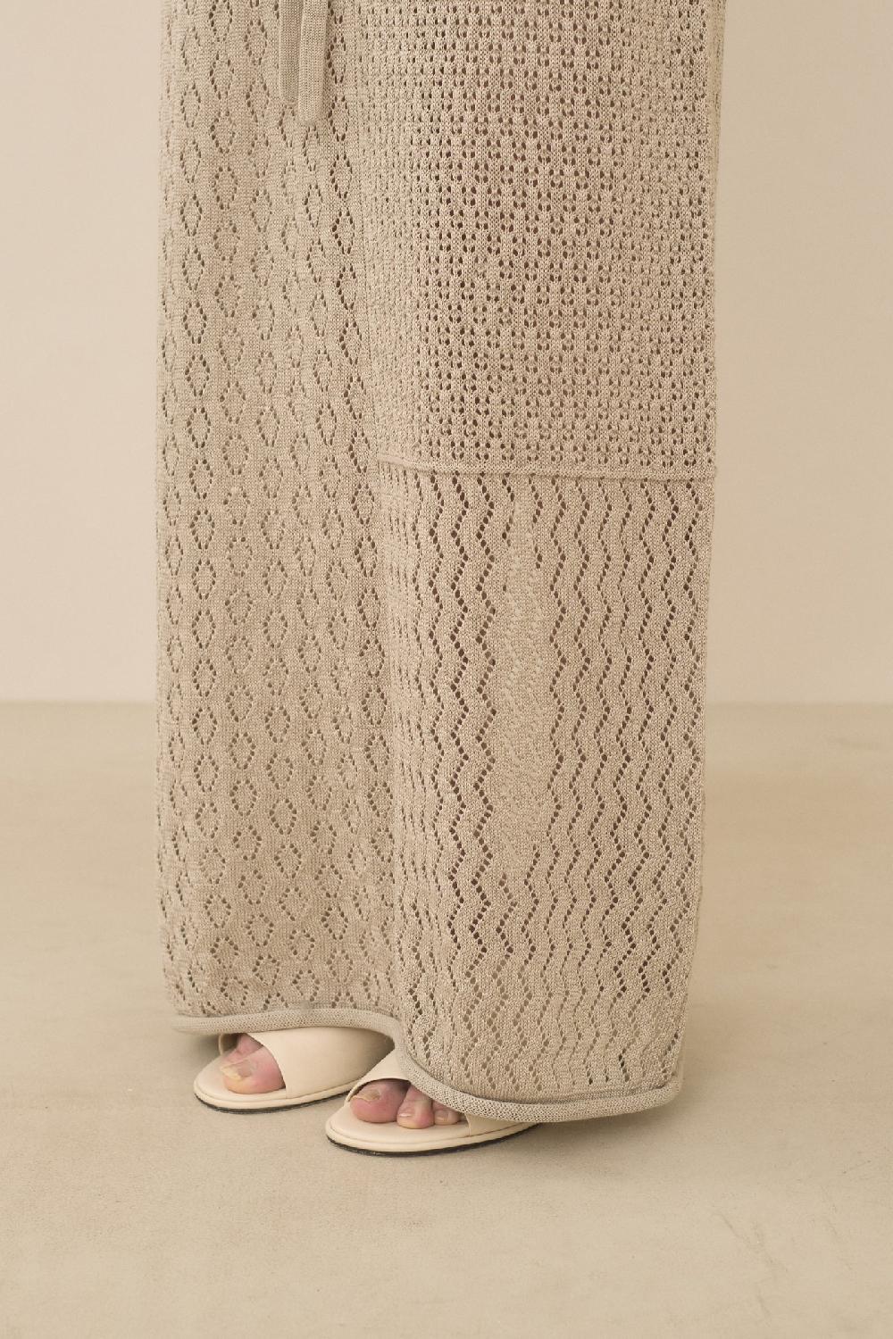 Lauren Manoogian MIX POINTELLE SKIRT CLAY