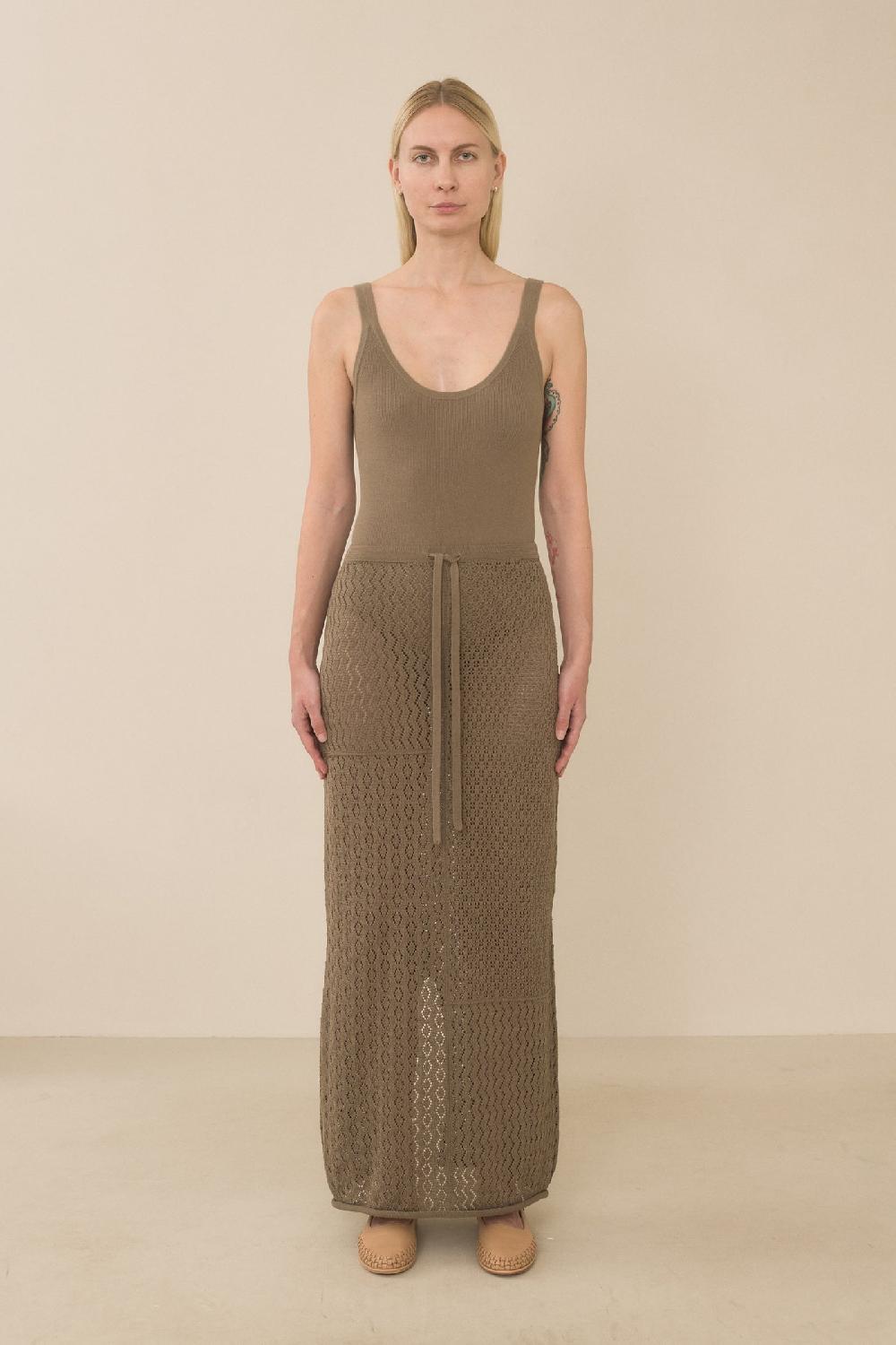 Lauren Manoogian MIX POINTELLE SKIRT EARTH