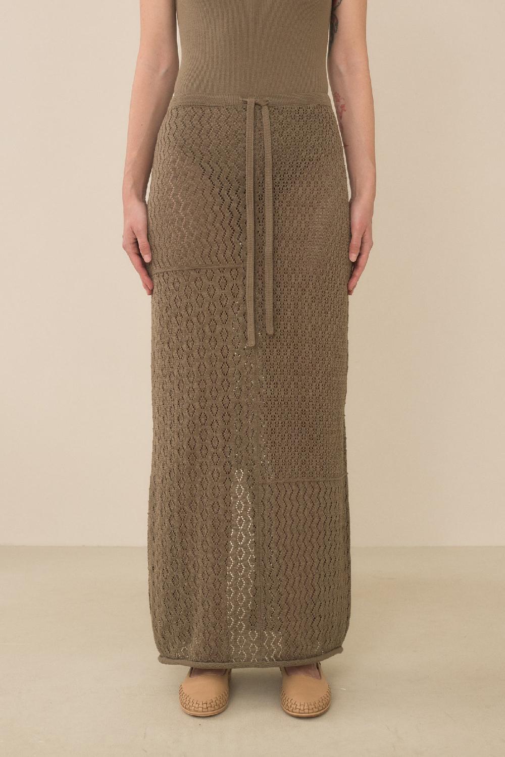 Lauren Manoogian MIX POINTELLE SKIRT EARTH