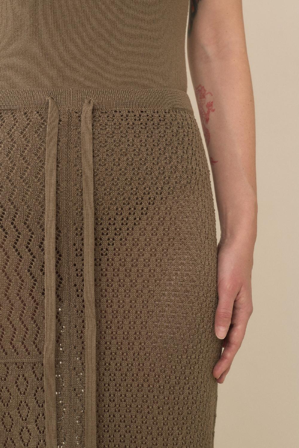 Lauren Manoogian MIX POINTELLE SKIRT EARTH