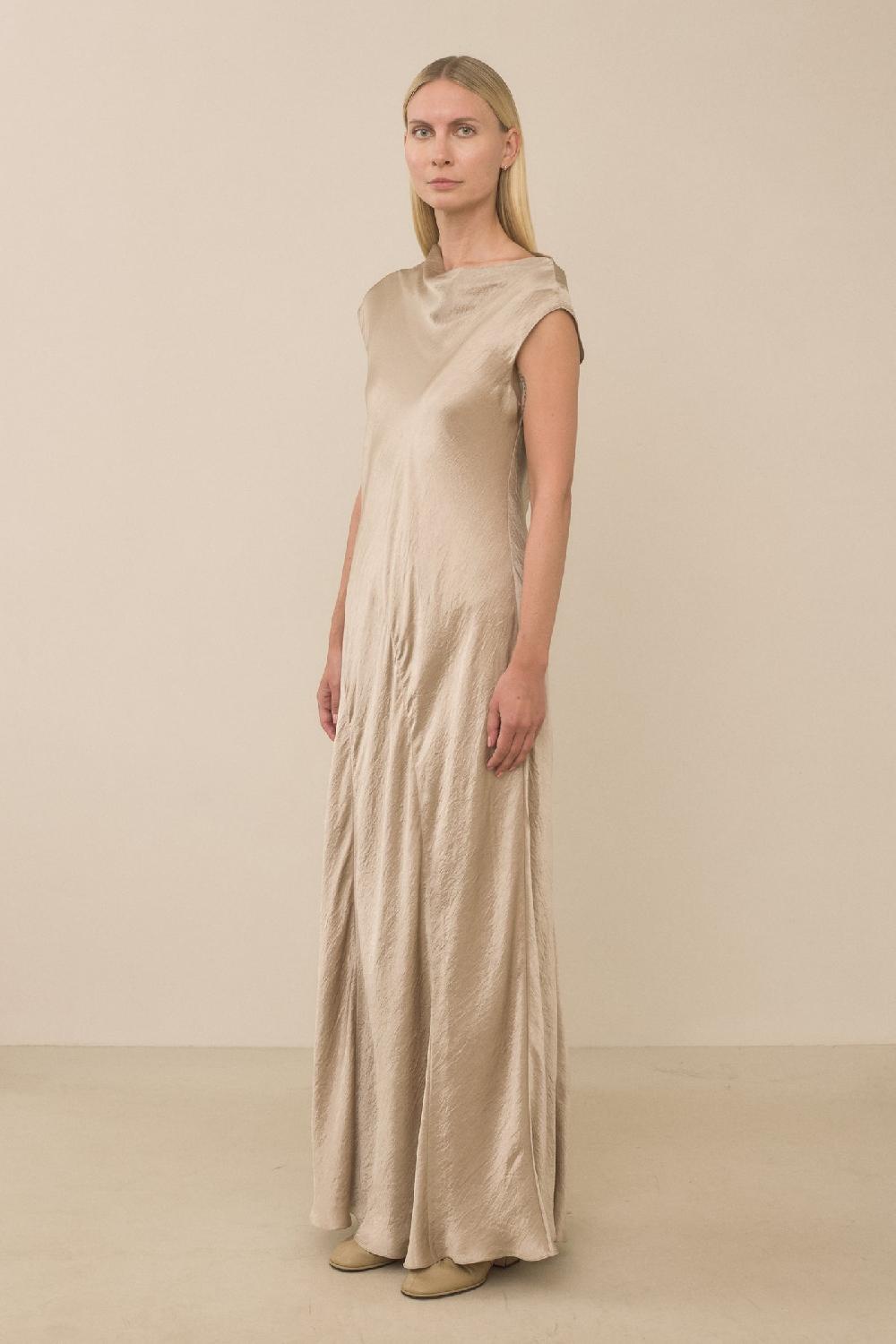 Lauren Manoogian NEW LUSTER DRESS CHAMPAGNE