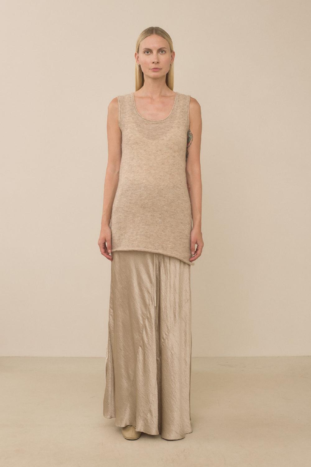 Lauren Manoogian NEW LUSTER SKIRT CHAMPAGNE