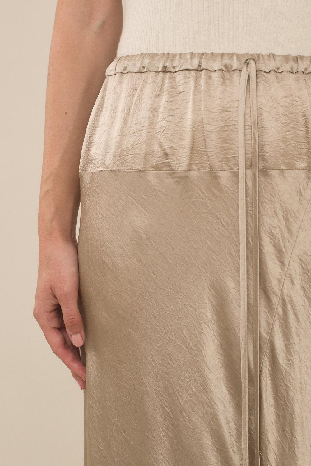 Lauren Manoogian NEW LUSTER SKIRT CHAMPAGNE