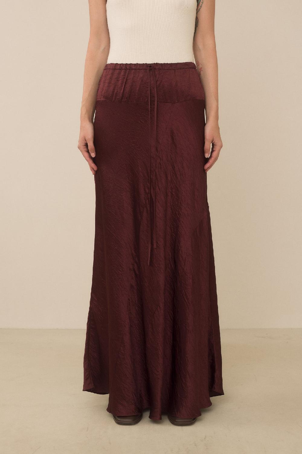 Lauren Manoogian NEW LUSTER SKIRT MERLOT