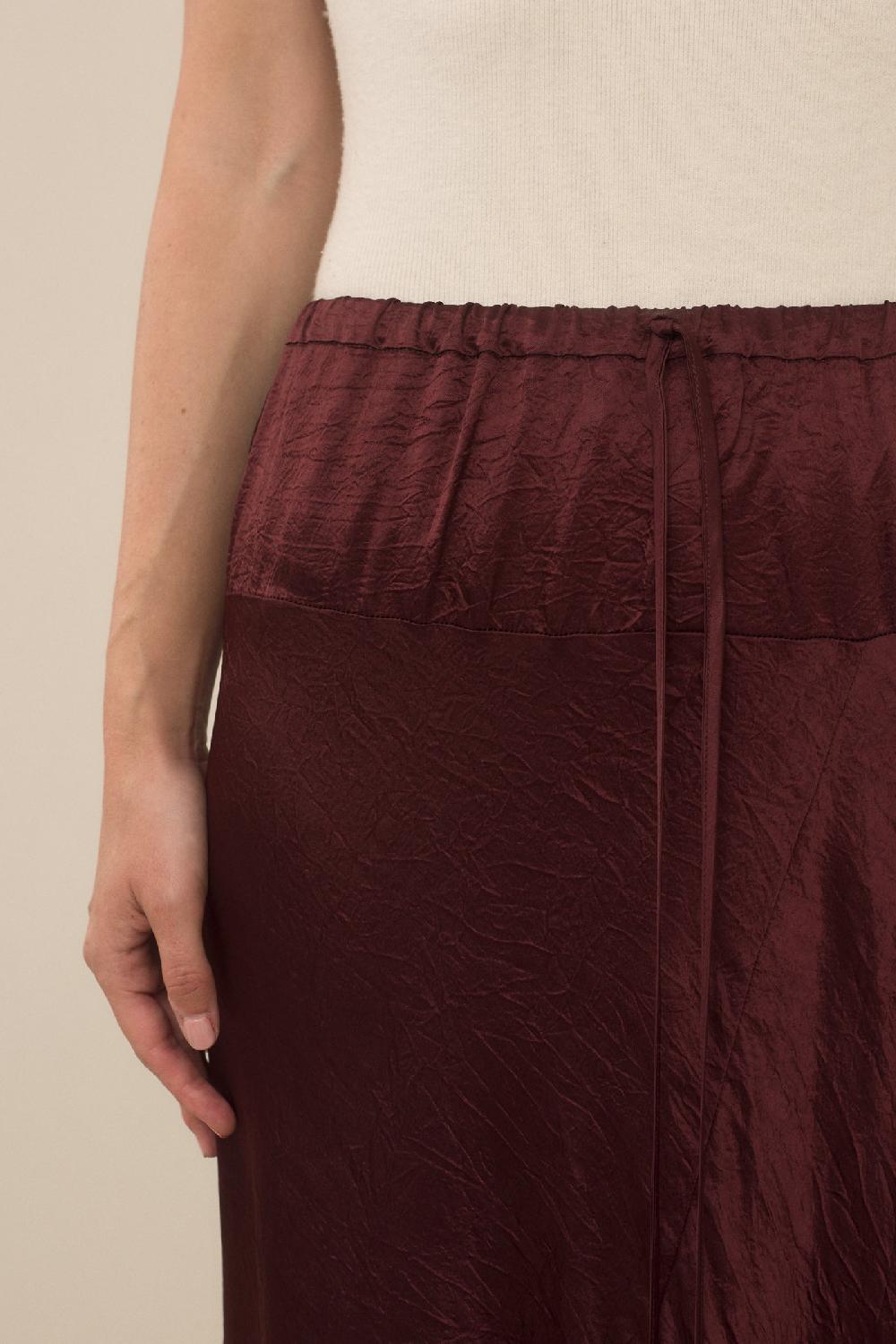 Lauren Manoogian NEW LUSTER SKIRT MERLOT