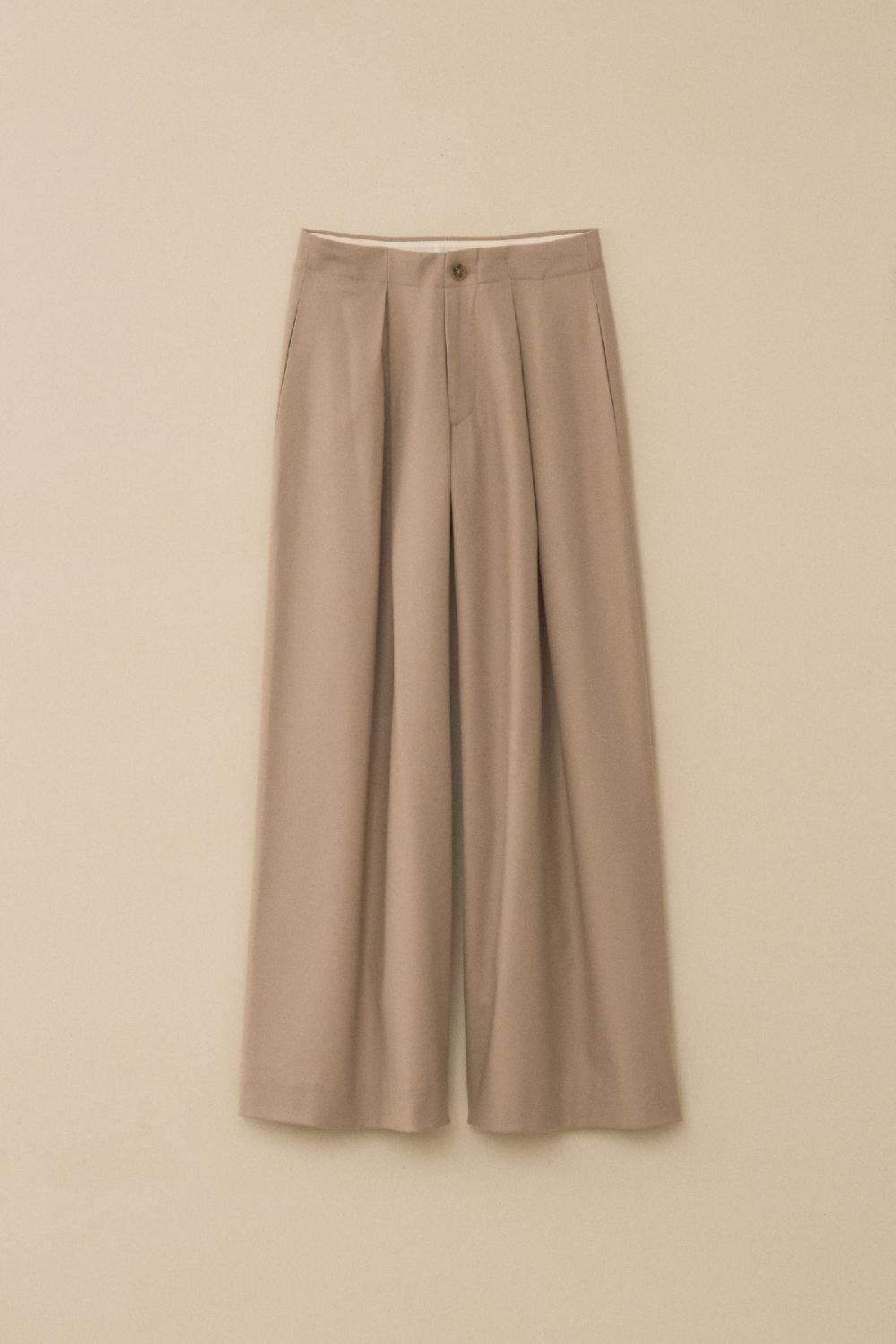 lauren manoogian PLEAT TROUSER TANNIN