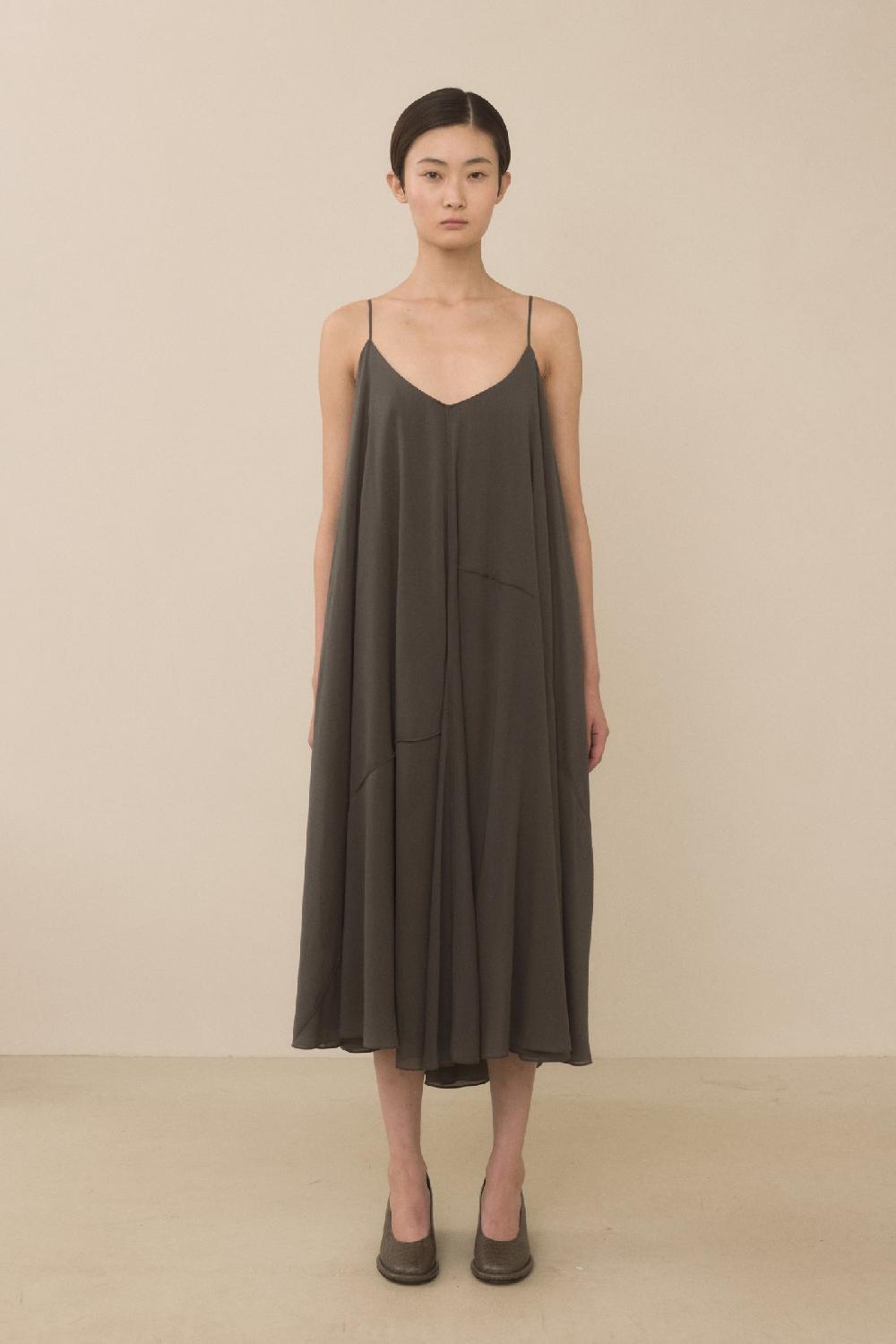 lauren manoogian POJAGI DRESS GUNMETAL