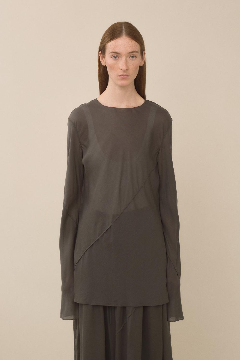 lauren manoogian POJAGI TOP GUNMETAL