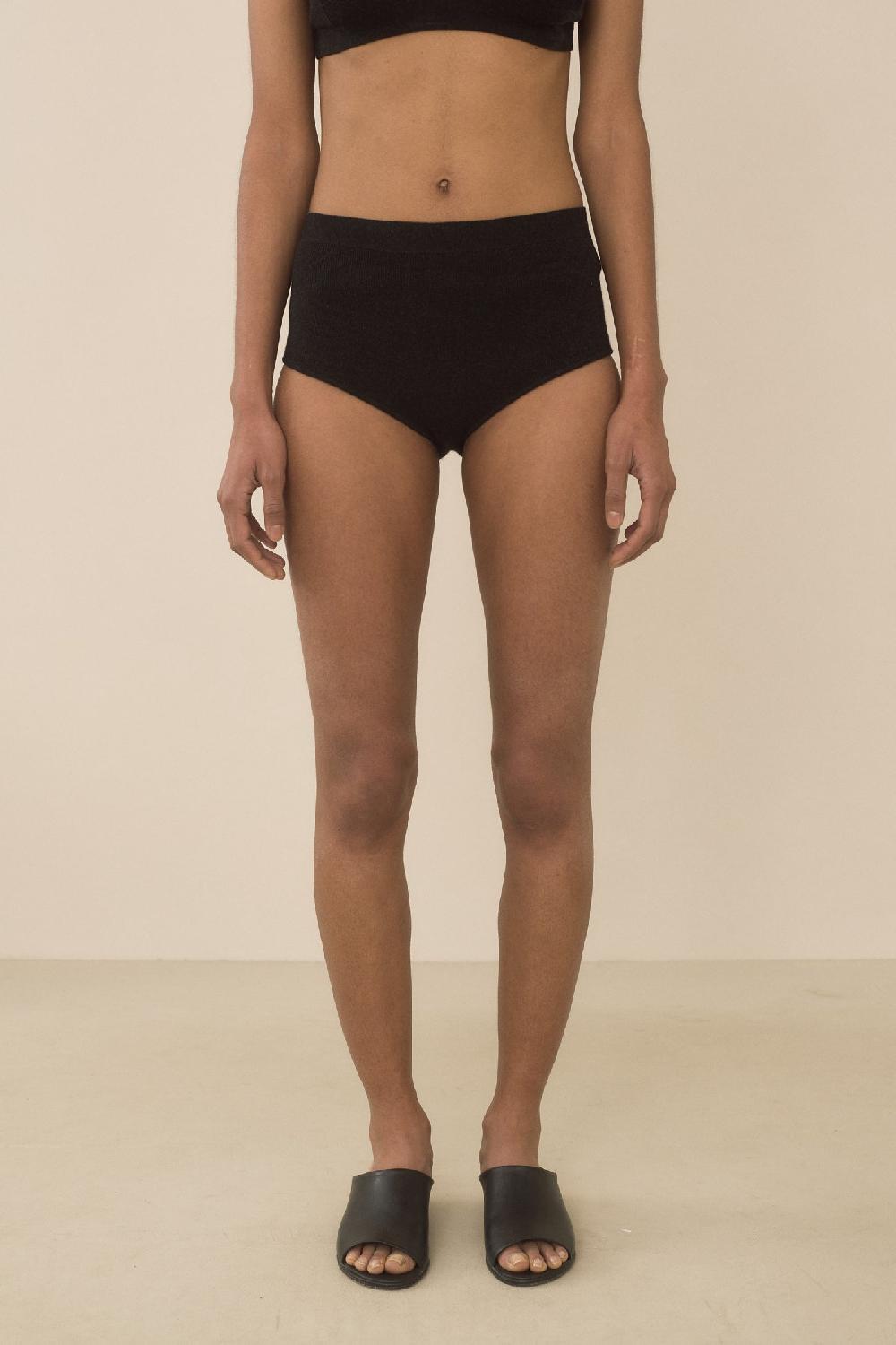 Lauren Manoogian RIB BRIEF BLACK MELANGE