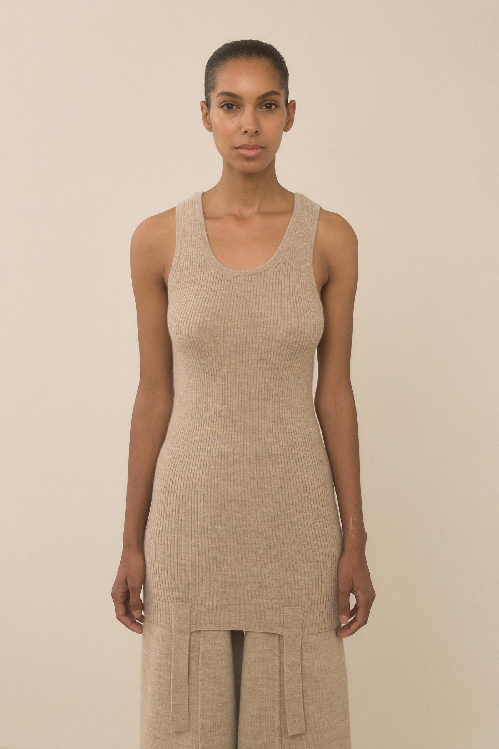 lauren manoogian RIB GARTER TANK OAK
