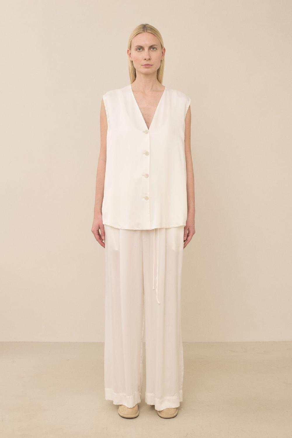 Lauren Manoogian SANDED TROUSER WHITE