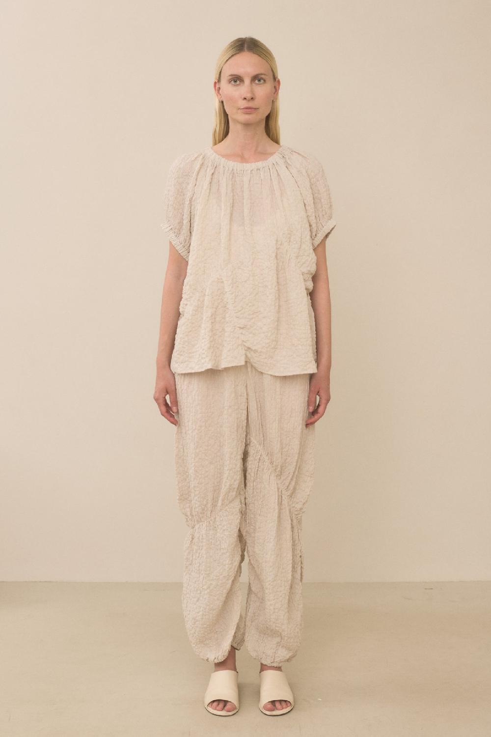 Lauren Manoogian SHIRRED PANTS NATURAL