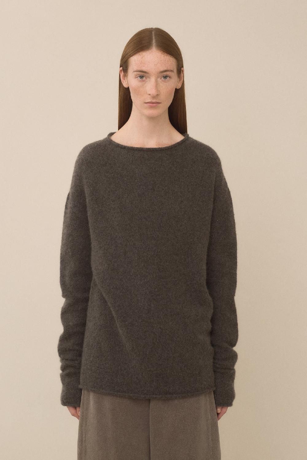 lauren manoogian SOFT BOATNECK BLACKENED