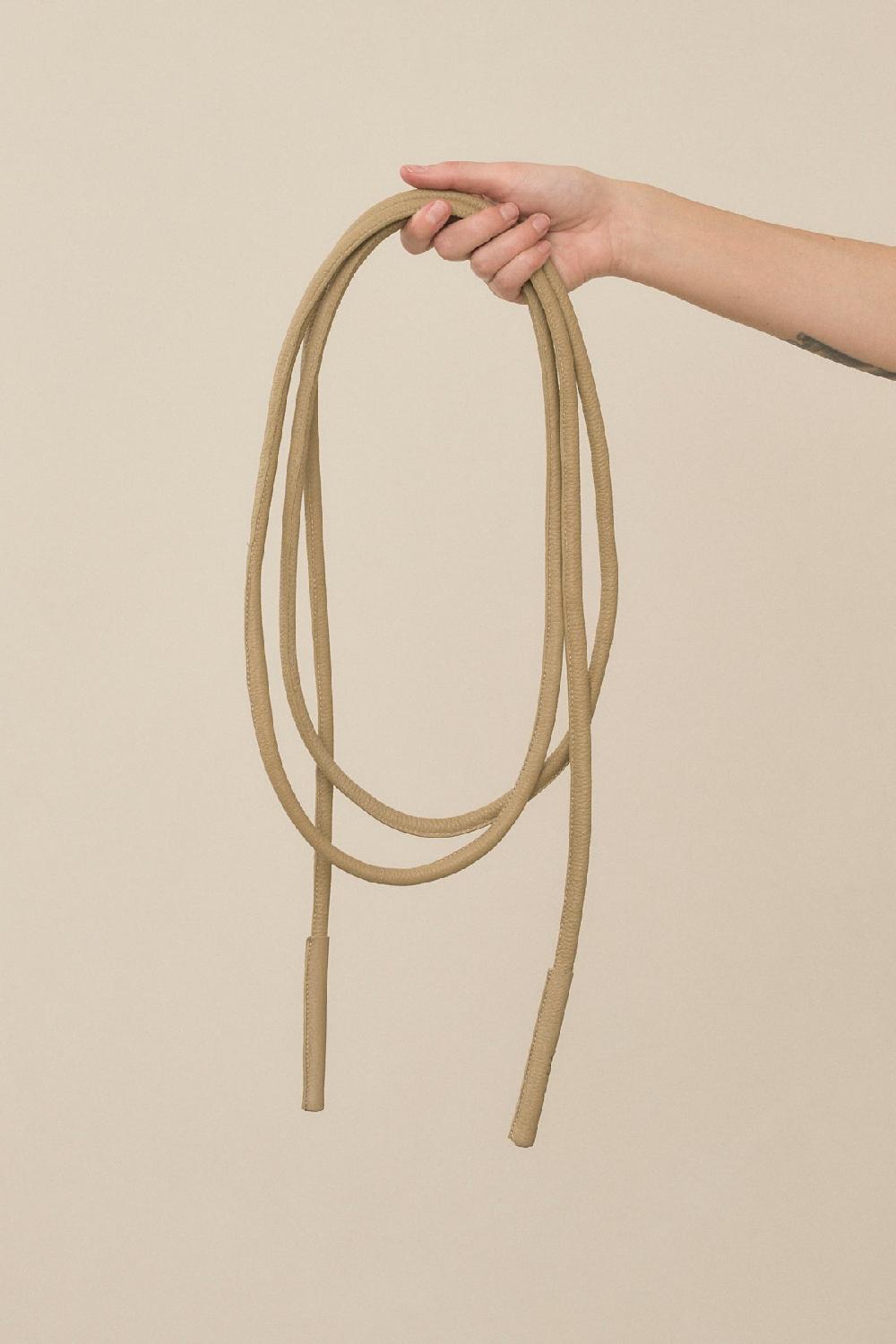 lauren manoogian SOFT ROPE BELT BEIGE