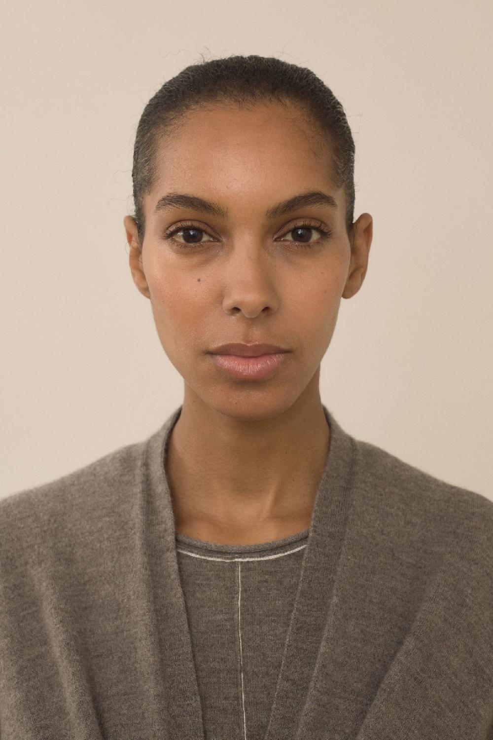 Lauren Manoogian STITCH BUTTON CARDIGAN CINDER