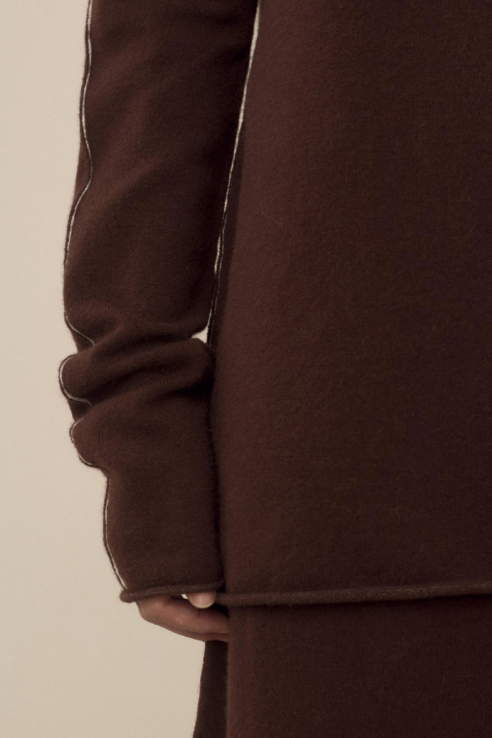 Lauren Manoogian STITCH CREWNECK MERLOT