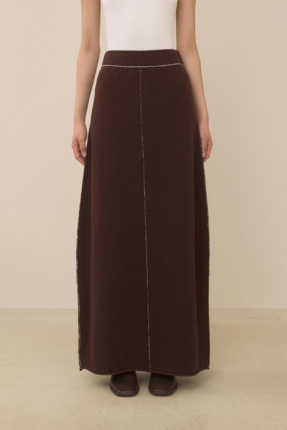 Lauren Manoogian STITCH SKIRT MERLOT