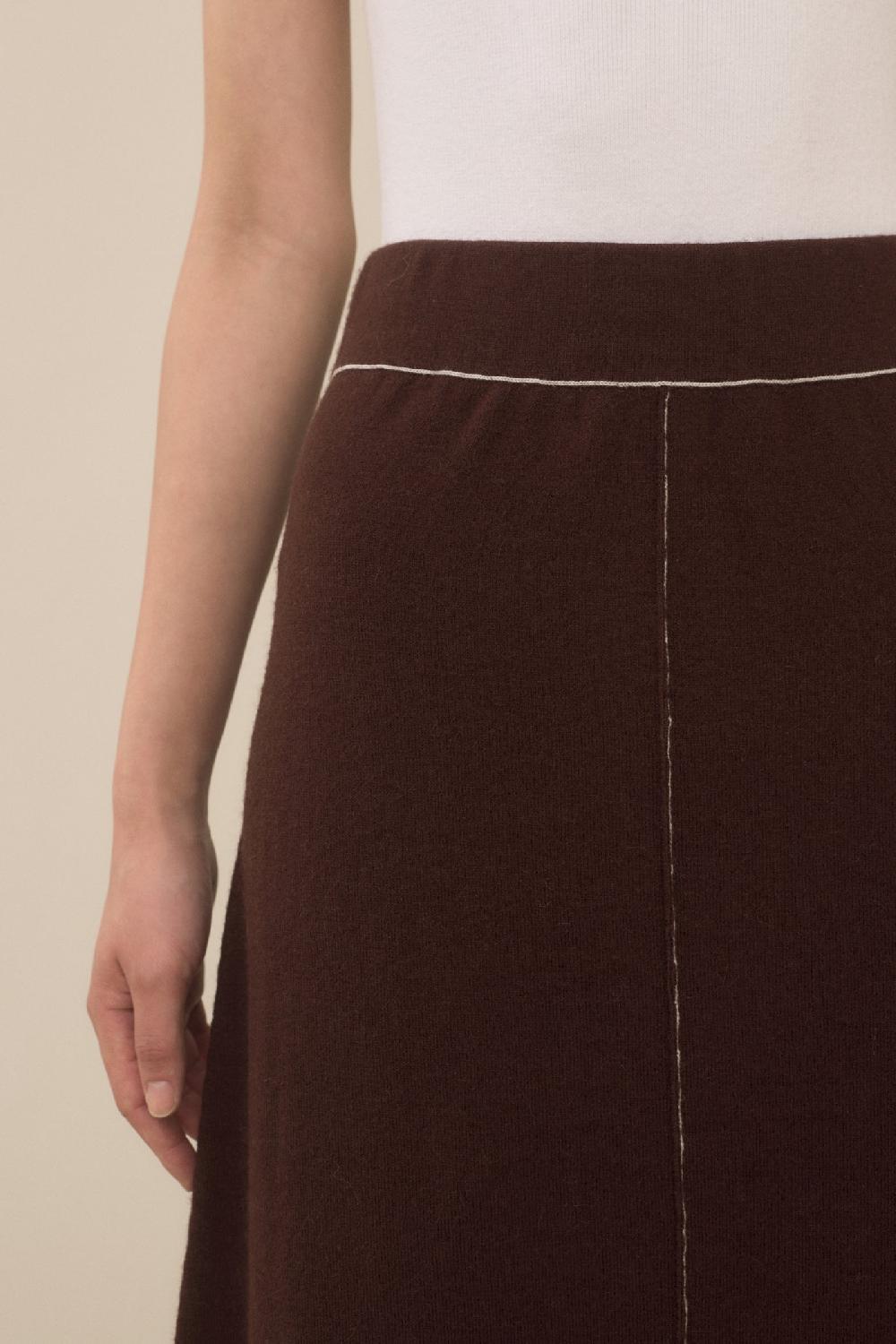 Lauren Manoogian STITCH SKIRT MERLOT