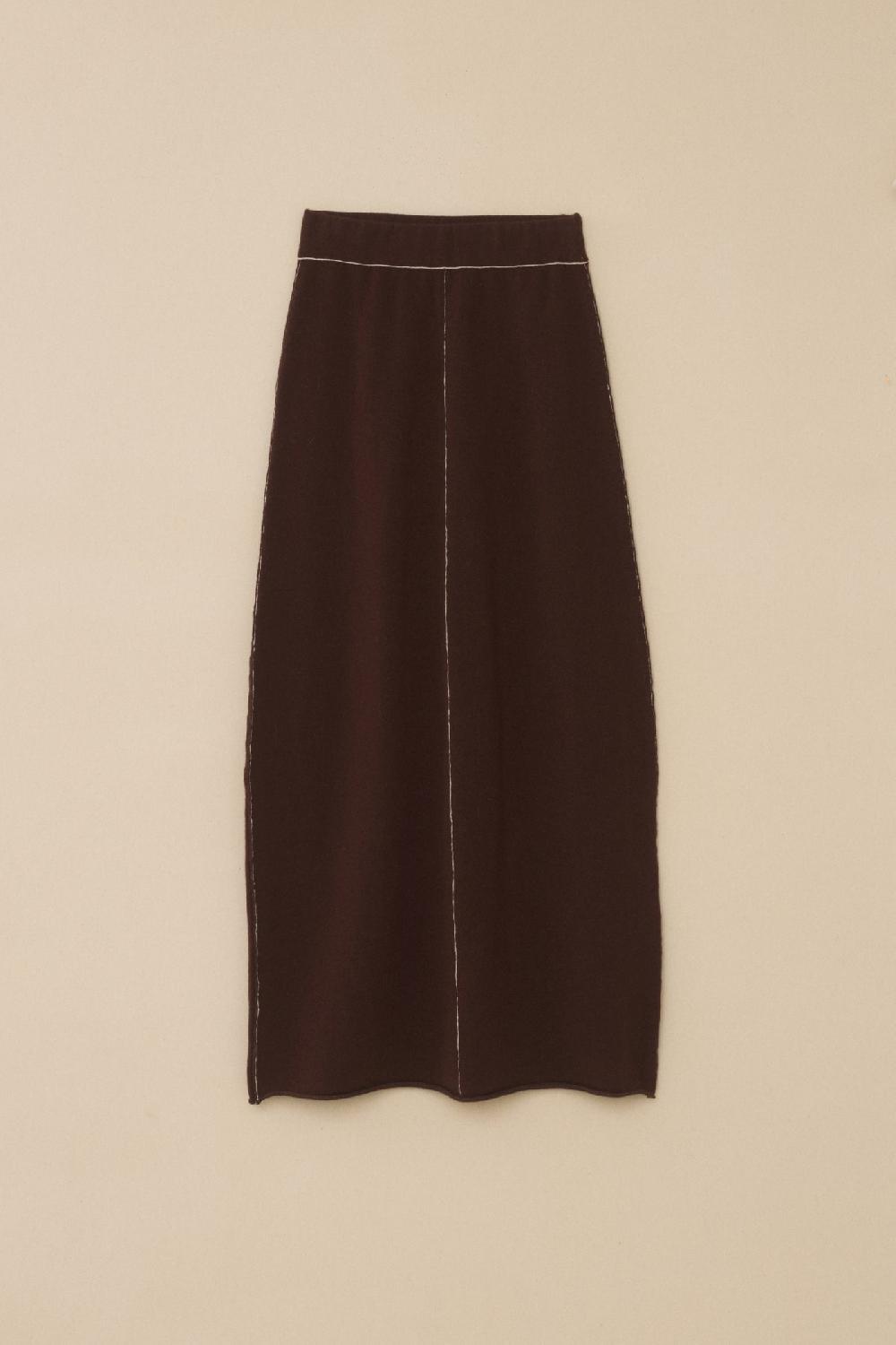 lauren manoogian STITCH SKIRT MERLOT