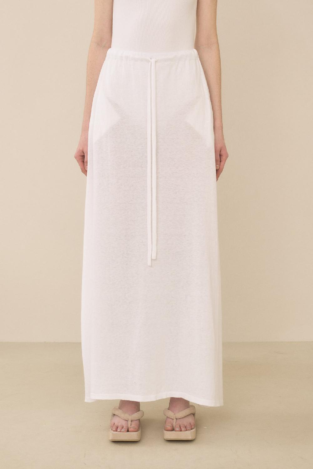 Lauren Manoogian SWEEP SKIRT WHITE