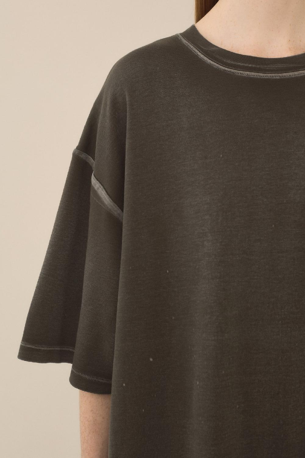 Lauren Manoogian TEE DRESS WASHED BLACK