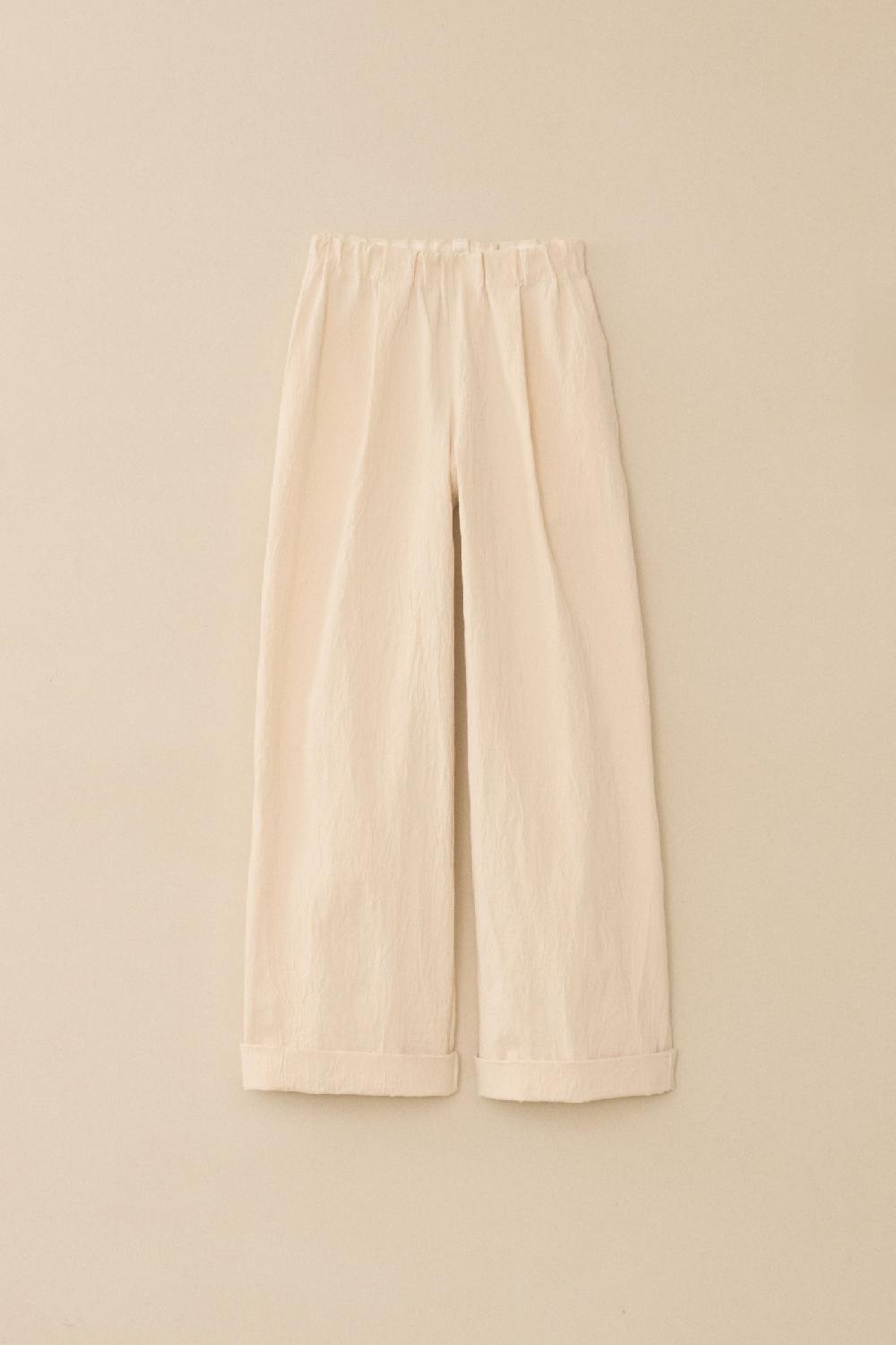lauren manoogian TEXTURE TROUSER IVORY