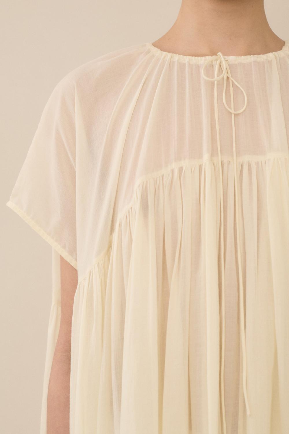 Lauren Manoogian TIER DRESS PARCHMENT