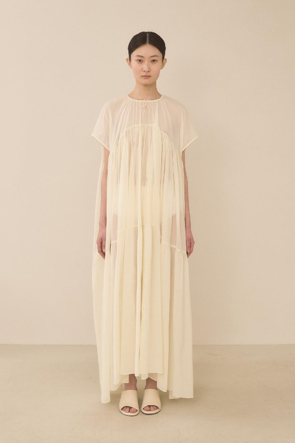 lauren manoogian TIER DRESS PARCHMENT