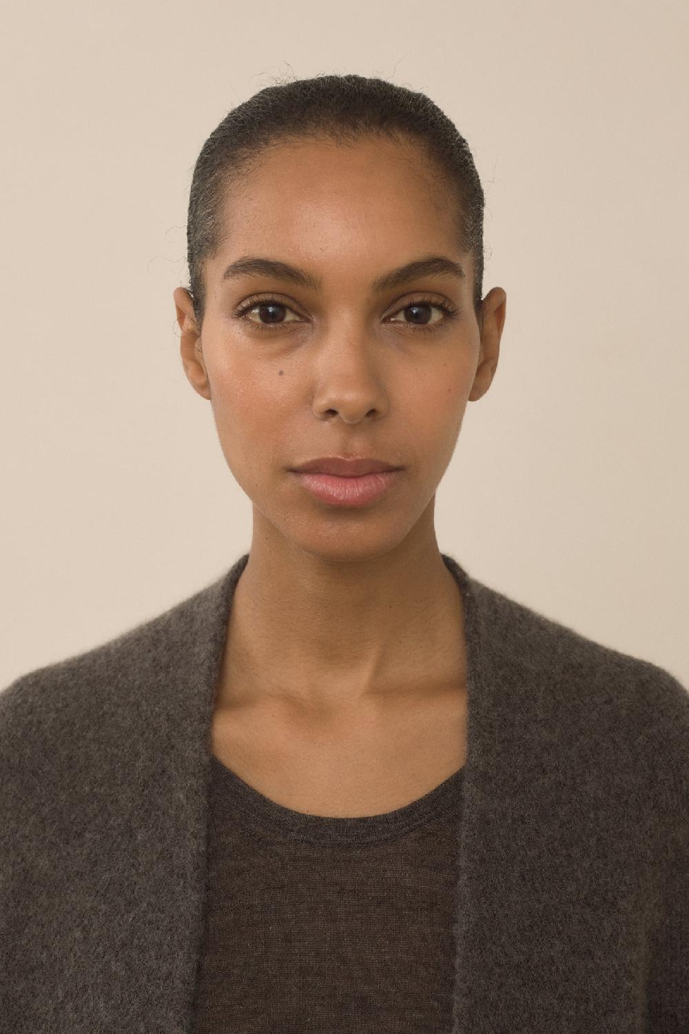 Lauren Manoogian SOFT HORIZONTAL CARDIGAN BLACKENED