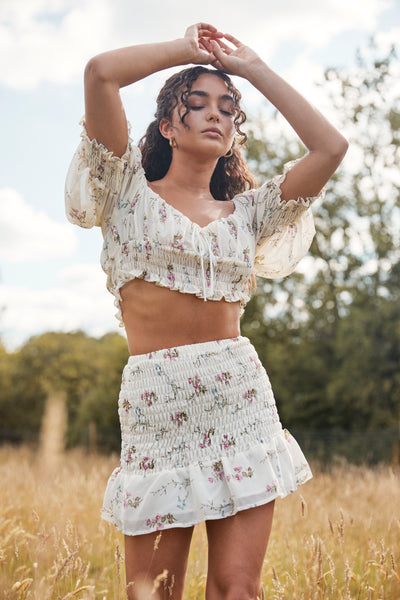 Lavand Ama Top And Skirt Set