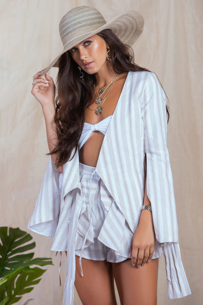 Lavand Canne Wrap Top