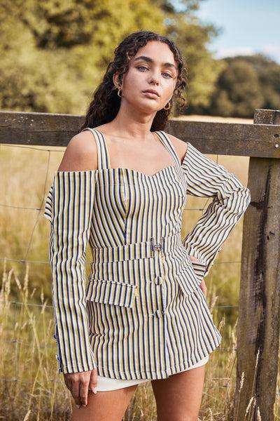 lavand Delia Split Shoulder Top