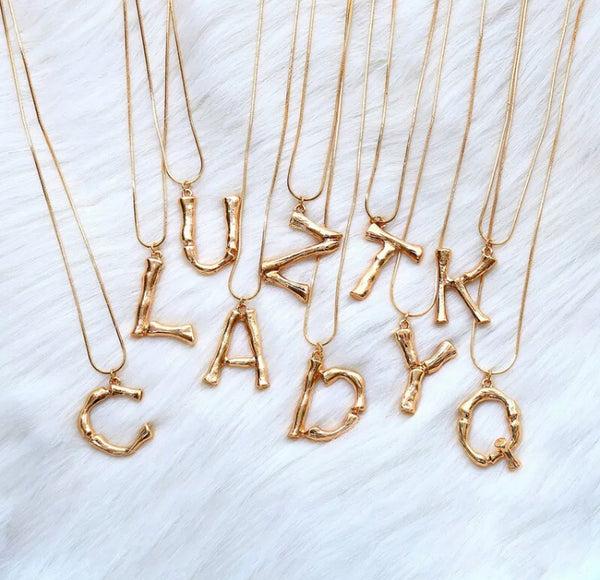 Lavand Initial Gold Necklace