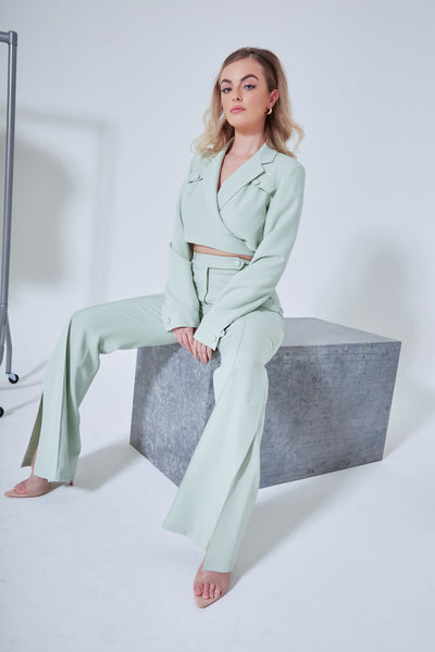 lavand Maeva Mint Cropped Jacket