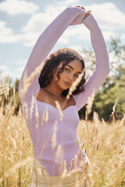 Lavand Oana Lilac Knit Top