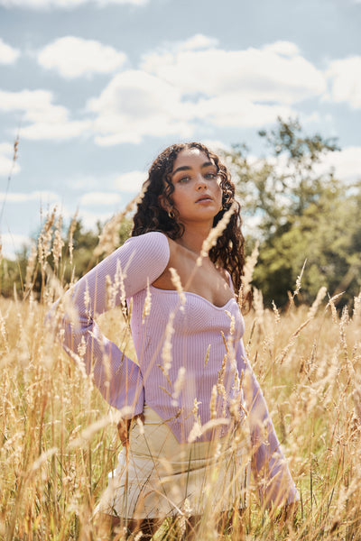 Lavand Oana Lilac Knit Top