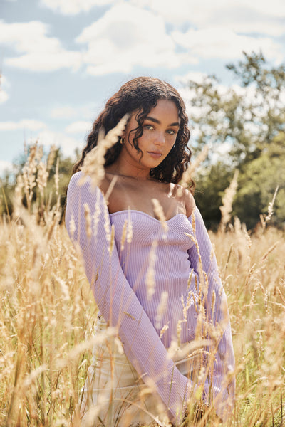 lavand Oana Lilac Knit Top