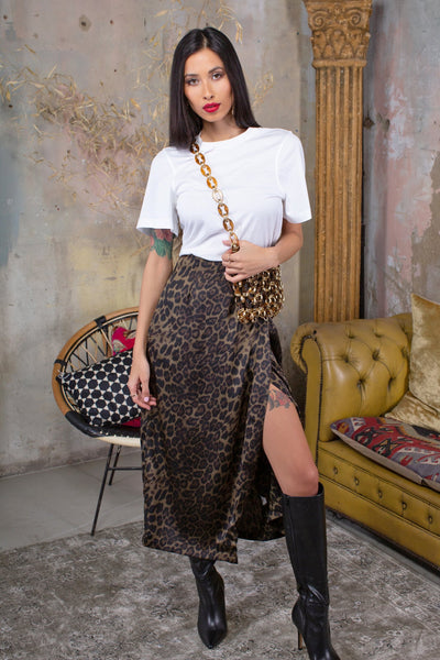 Lavand Sandro Leopard Print Skirt